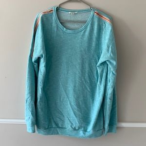 Zipper Shoulder Sweatshirt